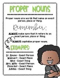 Common And Proper Noun Anchor Charts Common Proper