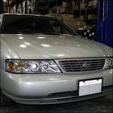 Spec D Projector Headlights Nissan Sentra Dual Halo 95 99 Black Or Chrome Nissan Sentra Projector Headlights Nissan