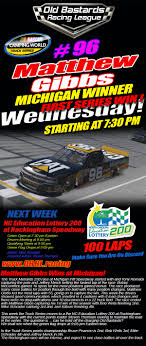 There has not been a death in nascar's top series since then. Matthew Gibbs Wins Nascar Camping World Truck Race At Michigan Old Bastards Racing League