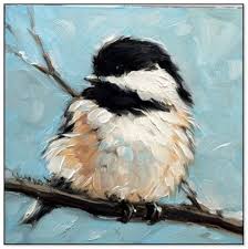 Acrylic Bird Paintings On Canvas 54 Easy Acrylic Painting Ideas For Beginners To Try Chickadee Art Simple Acrylic Paintings Beginner Painting