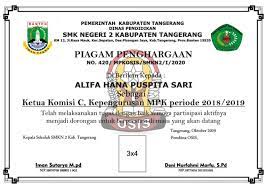 Maybe you would like to learn more about one of these? Contoh Sertifikat Resmi Mpk Dan Osis