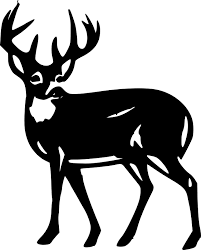 White Tailed Deer Clipart Transparent Deer Artwork Whitetail Deer Silhouette Clip Art Vector trendy illustration with sketch style deer and doodle signs around. deer silhouette clip art
