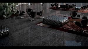 Large tiles minimize grout and make for an easier space to clean. Black Porcelain Floor Tile Youtube