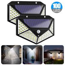 Waterproof 100 Led Solar Power Motion Sensor Light Garden Wall Lamp