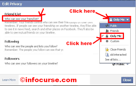 Log in your facebook account and enter the down arrow button which can be found on the facebook. How To Hide Friend List On Facebook Timeline