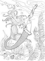 If you are good at coloring pages, go for this mermaid swimming under the. 440 Fantasy Coloring Mermaids Ideas Mermaid Mermaid Coloring Mermaid Coloring Pages