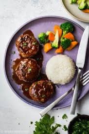 After the sauce thickens add the hamburger steaks back to the pan to reheat for a few minutes. Japanese Hamburg Steak Hambagu Delightful Plate