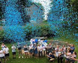 Blue Gender Reveal Confetti Cannon 18 Inch Gender Reveal Party