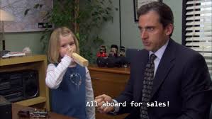 Michael Scott's "all Aboard for Sales!" Wooden Train Whistle