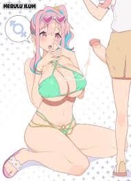 onii-chan wa oshimai!, long fingernails, open mouth, bikini, pink-tinted  eyewear - Anime R34