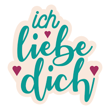 Gute nacht, ich liebe dich. Ich Liebe Dich German Text Heart Sticker Transparent Png Svg Vector File