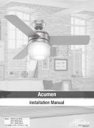 This was helpful (21) share. Hunter Acumen 59409 Installation Manual Pdf Download Manualslib