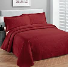 Twin xl mattresses are 5 inches longer than twin mattresses. Twin Xl Full Queen Cal King Bed Burgundy Red 3 Pc Quilt Set Bedspread Coverlet Ebay