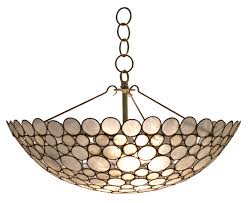 Serena Bowl Chandelier Small Chandelier Oly Studio Capiz Shell Chandelier