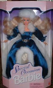 Special Occasion Barbie 1996 Bought For My Niece In 2010 This Is So That I Don T Forget Which Ones She Holiday Barbie Dolls Christmas Barbie New Barbie Dolls
