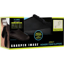 Sharper Image Unisex Men Womens Memory Foam Slippers Gentle Support Temperature Sensitivity