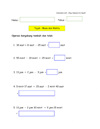 Masa dan waktu tahun 3. Masa Dan Waktu Interactive Exercise For Tahun 3