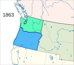 Washington and oregon state map. Datei Oregon State Washington Territory 1863 Svg Wikipedia