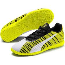 Buty Pilkarskie Puma One 5 4 It Jr 105664 04 Zolte Wielokolorowe Kids Football Shoes Football Shoes Indoor Football Boots