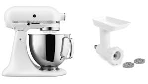 food grinder attachment, matte white