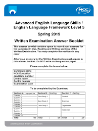Maybe you would like to learn more about one of these? Aels Written Answer Booklet March 2019 Final English Language Language Mechanics