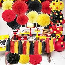 They couldn't be placed, unlike current flowers, and could only be planted by using seeds. Qian S Party Mickey Mouse Party Decorations Yellow Black Red Tissue Paper Fans Mickey Mouse Birthday Decorations Tissue Paper Pom Pom Mickey