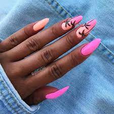 2019 Beautiful Nails To Rock Palm Nails Summer Acrylic Nails Tropical Nails