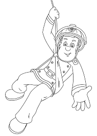 Fireman Sam Is Hero Cartoon Coloring Pages For Kids Printable Free Cartoon Coloring Pages Fireman Sam Birthday Party Coloring Pictures
