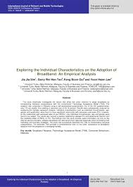 Malaysia, kuala lumpur, jalan sepadu 5 old klang road. Pdf Exploring The Individual Characteristics On The Adoption Of Broadband An Empirical Analysis