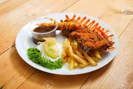 A menu isn't just a list of dishes. Chicken Tempura Served On White Plate Western Food Menu View Stock Photo Picture And Royalty Free Image Image 97364952