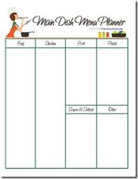 Printable Meal Planner Planning Meals Meal Planner Printable Meal Planner Menu Planners