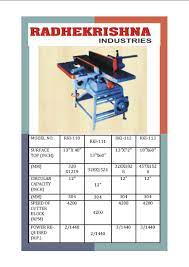 RKI-111 Surface Planer with Circular 13x60, Automation Grade: Manual, Size:  6*9*13*18*24