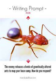 Skin that has been exposed to these essential oils will. Writing Prompt 106 Enemy Ants Mandy Wallace Fire Ants Types Of Ants Lawn Pest Control