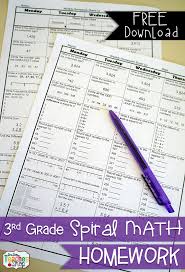 Free 3rd Grade Common Core Spiral Math Homework 2 Weeks Free With Answer Keys Free Third Grade Math Homework 3rd Grade Math Math Homework