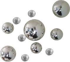 Wall Spheres Silver Set Of 11 Wall Spheres Silver Walls Glass Blowing