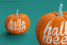 Halloween Pumpkin Mockup Set Halloween Pumpkins Halloween Pumpkin Templates Pumpkin Template