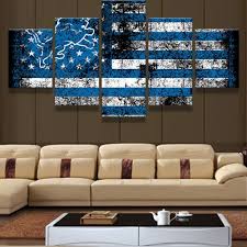 Browse detroit lions store for the latest lions home décor, toys, office supplies and more for men, women, and kids. Detroit Lions Flag Football 5pcs Painting Canvas Wall Art Poster Home Decorative