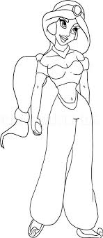 Draw additional hair using a curved line, and bind it at the bottom using another ring. How To Draw Princess Jasmine Step By Step Drawing Guide By Dawn Dragoart Com