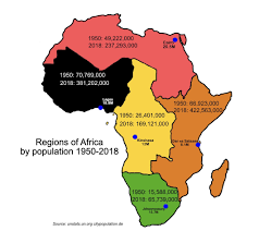 22 feb 1950 transfer of sovereignty formally confirmed by u.k. Regions Of Africa By Population 1950 2018 Mapporn