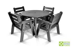 When the summer months roll around we, naturally, start spending a bit more time in our garden. Roundhay Garden Dining Set British Recycled Plastic