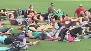 Yoga Class Held At Bb T Ballpark Before Charlotte Knights Game Wcnc Com