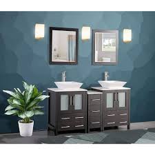 Walcut 60 inch bathroom vanity. Vanity Art Ravenna 60 Inch Bathroom Vanity In Espresso With Double Basin Vanity Top In Whi The Home Depot Canada