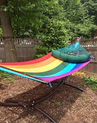 Mayan hammock best of options title. Caribbean Combo Metal Arc Stand Hammock Pillow