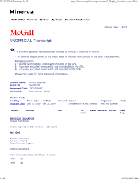 Mcgill university ranking in canada. Unofficial Transcript For Id
