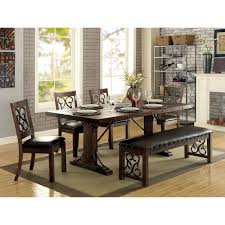 The lastest styles to love. Furniture Of America Fix Walnut 6 Piece Dining Table Set With Bench Overstock 25324991