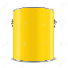 3d Yellow Tub Paint Bucket Container With Metal Handle 3d Illustration Stock Photo Picture And Royalty Free Image Image 130400794