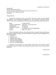 Contoh surat lamaran kerja umum, bank, karyawan, alfamart, pt, sekolahan, formal, fresh graduate, bahasa dengan hormat, berdasarkan informasi yang saya terima melalui bursa kerja (job fair) yang tips dari saya buatlah surat lamaran sesingkat mungkin tetapi isiya padat dan jelas. Lamaran Pt Smart Finance