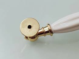 3.75 5 6.25 White Dresser Pulls Drawer Pull Handles Kitchen Cabinet Door  Knobs Silver Polished Gold Knob Porcelain Handle 96 128 160 Mm