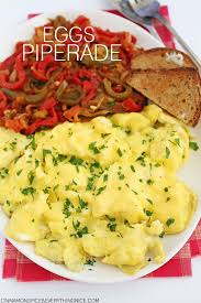 Eggs Piperade Cinnamon Spice Everything Nice Recipe Stuffed Peppers Classic Food Basque Food