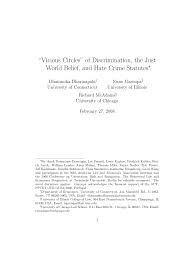 PDF) “Vicious Circles” of Discrimination, the just World Belief, and Hate  Crime Statutes
